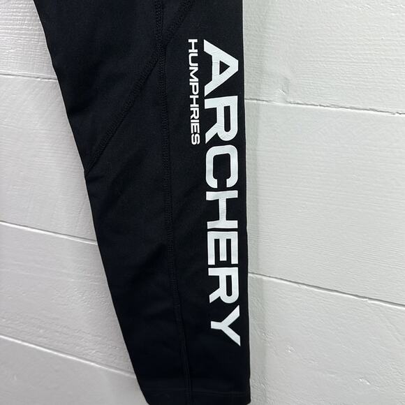 HUMPHRIES ARCHERY‎ Black Lounge Workout Gym Exercise Leggings Size Medium - Picture 5 of 8